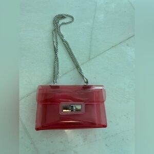 Steve Madden Pink Transparent Crossbody Bag